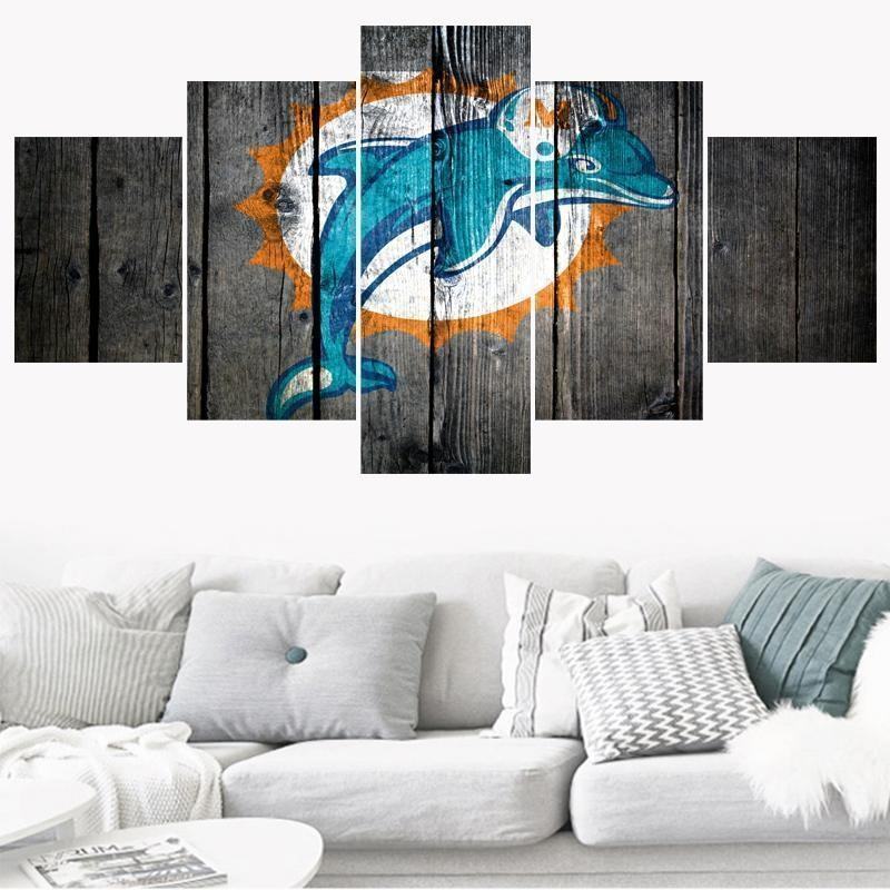 Miami Dolphins Logo Poster 2 Football Leinwandbilder Kunstdrucke  