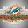miami dolphins logo team – sport leinwandbilder für fans 3209