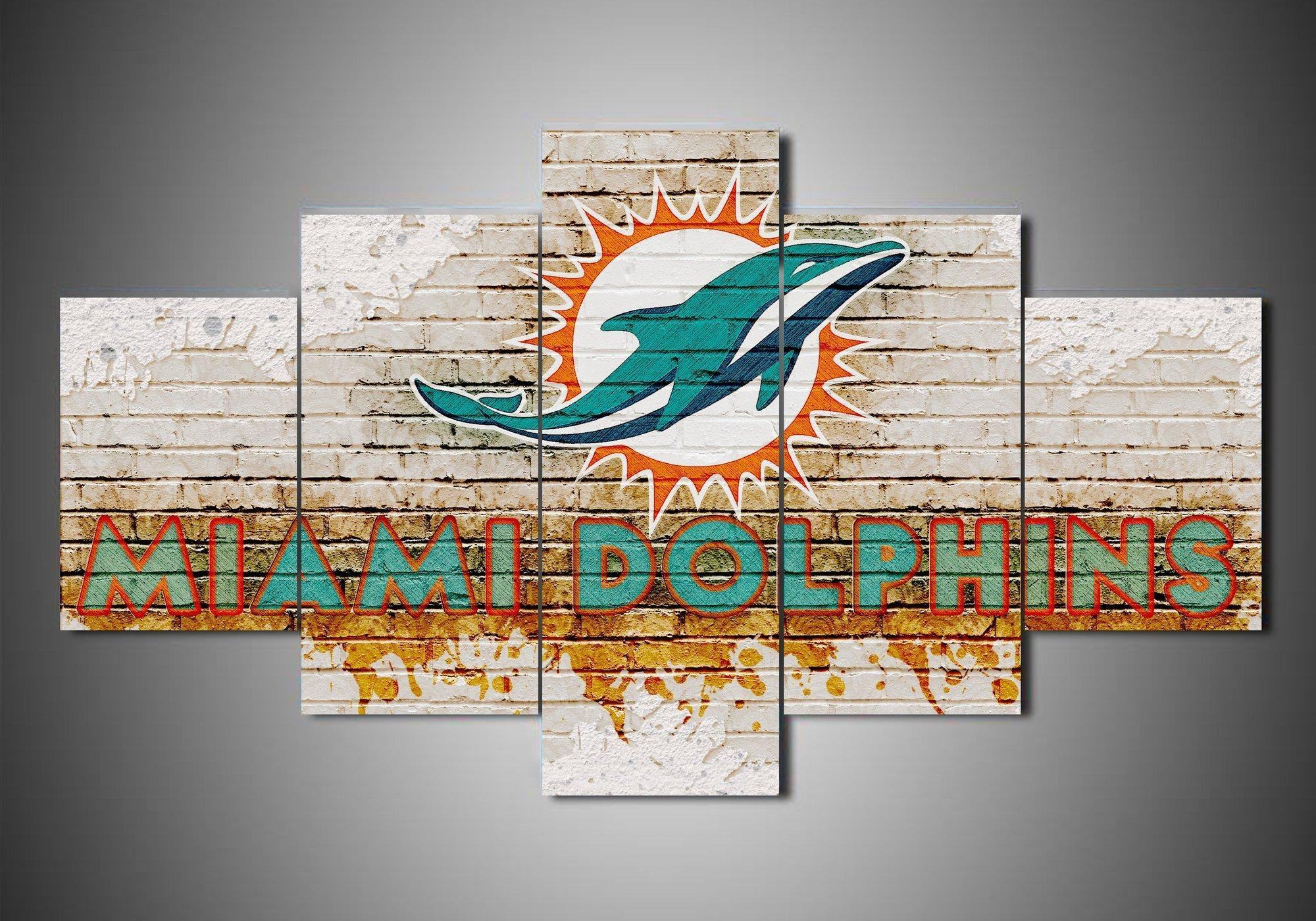 Miami Dolphins Logo Team – Sport Leinwandbilder für Fans