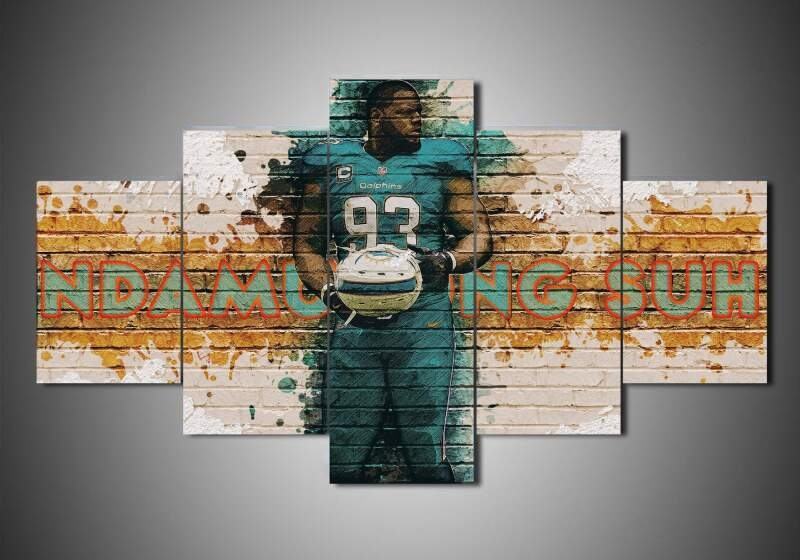Miami Dolphins Ndamukong Suh Sport Leinwandbilder Kunstdrucke  