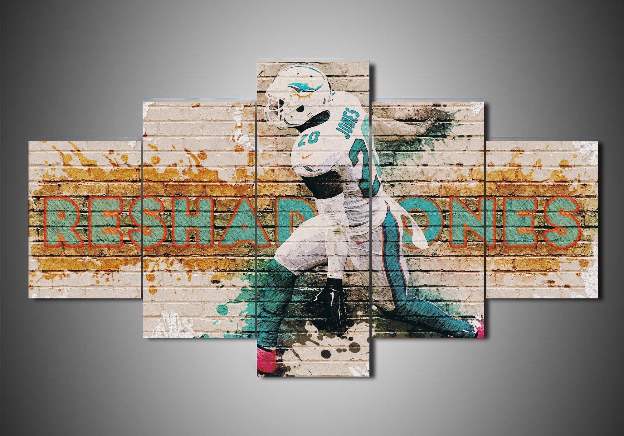 Miami Dolphins Reshad Jones – Sport Leinwandbilder für Football-Liebhaber