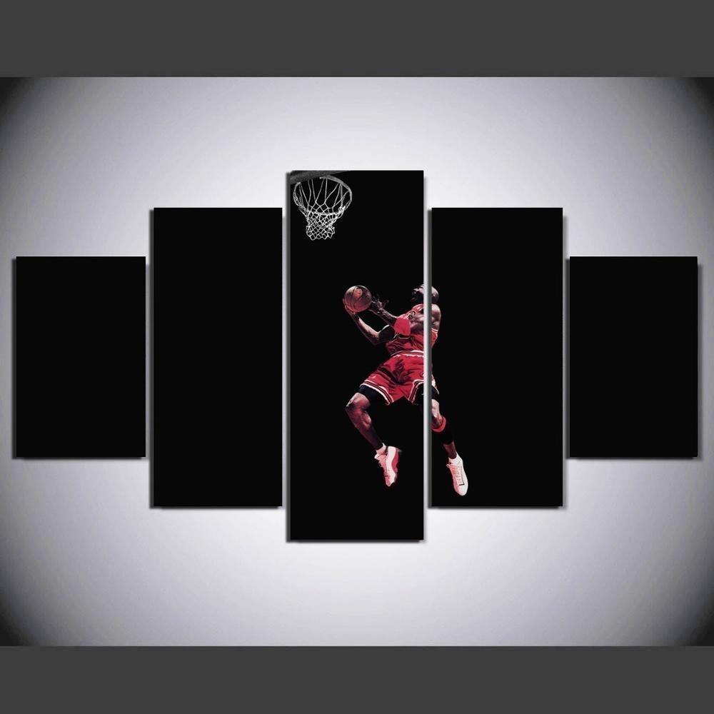 Michael Jordan Dunking Celebrity Leinwandbilder Kunstdrucke Rahmen