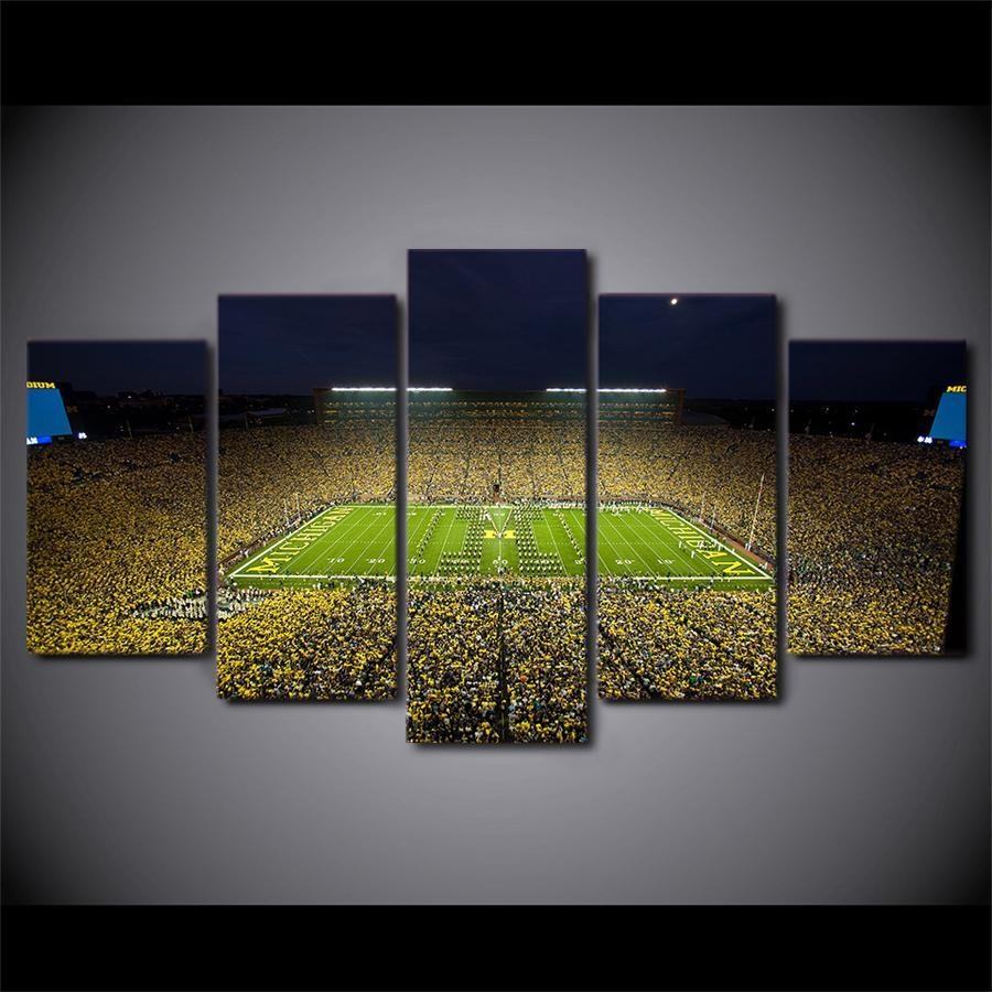Michigan Wolverines Big House Football Sport Leinwandbilder Kunstdrucke  