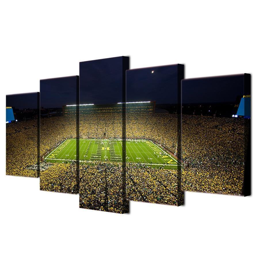 Michigan Wolverines Big House Football Sport Leinwandbilder Kunstdrucke Rahmen