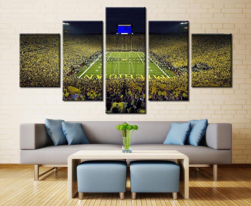 Michigan Wolverines Big House – Sport Leinwandbilder für Fußball-Fans