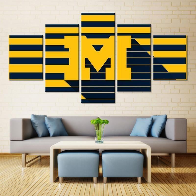 Michigan Wolverines Logo Baseball Leinwandbilder Kunstdrucke  