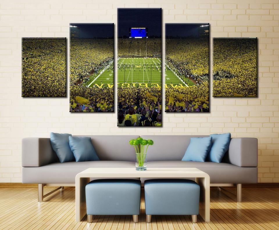 Michigan Wolverines The Big House Stadium Sport Leinwandbilder Kunstdrucke Rahmen