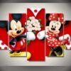 mickey mouse mickey giving flowers to minnie cartoon leinwandbilder kunstdrucke rahmen 5222