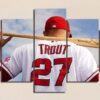 mike trout los angeles angels – sport leinwandbilder für baseball fans 6452