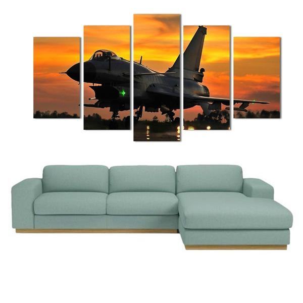 Military Jet Aviation Plane Sunset Airplane Leinwandbilder Kunstdrucke  