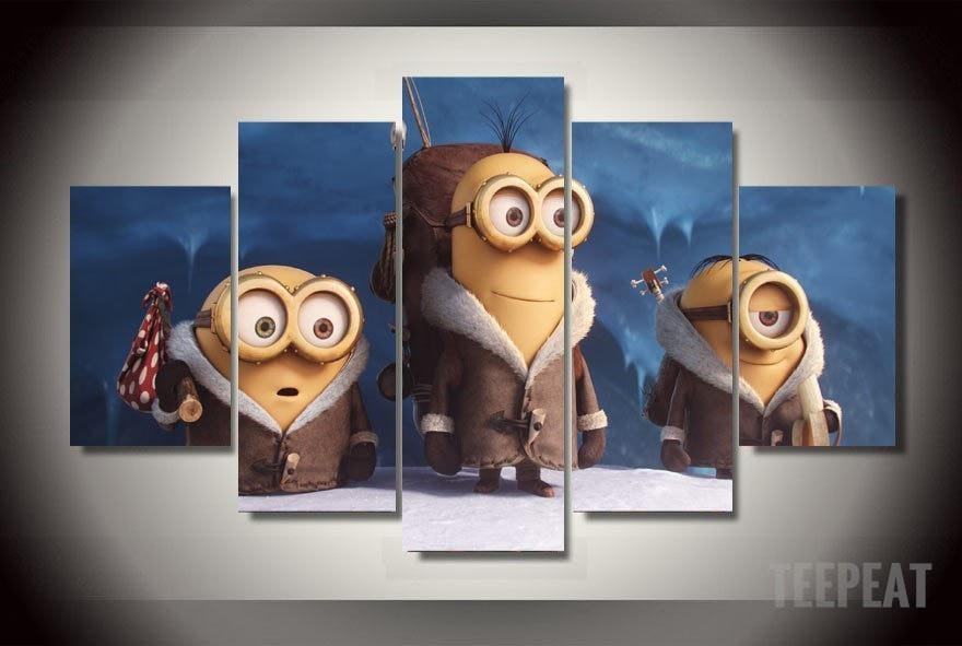 Minions Family Karikatur Leinwandbilder Kunstdrucke Rahmen