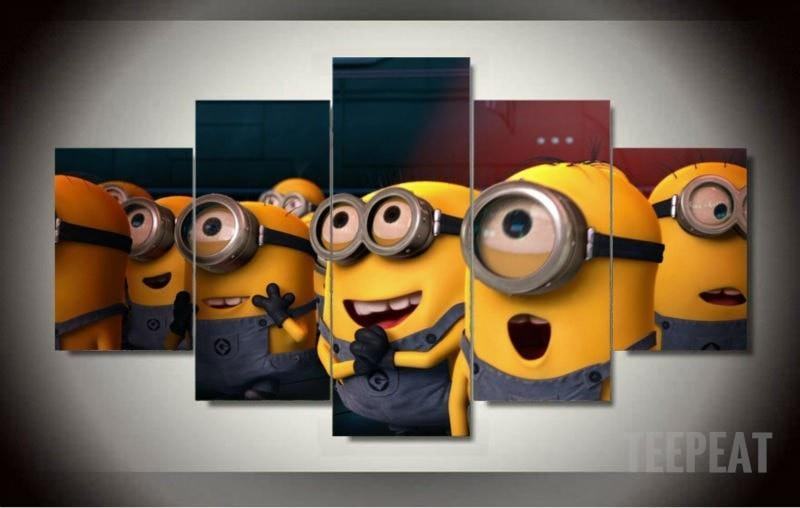 Minions Karikatur Leinwandbilder Kunstdrucke Rahmen