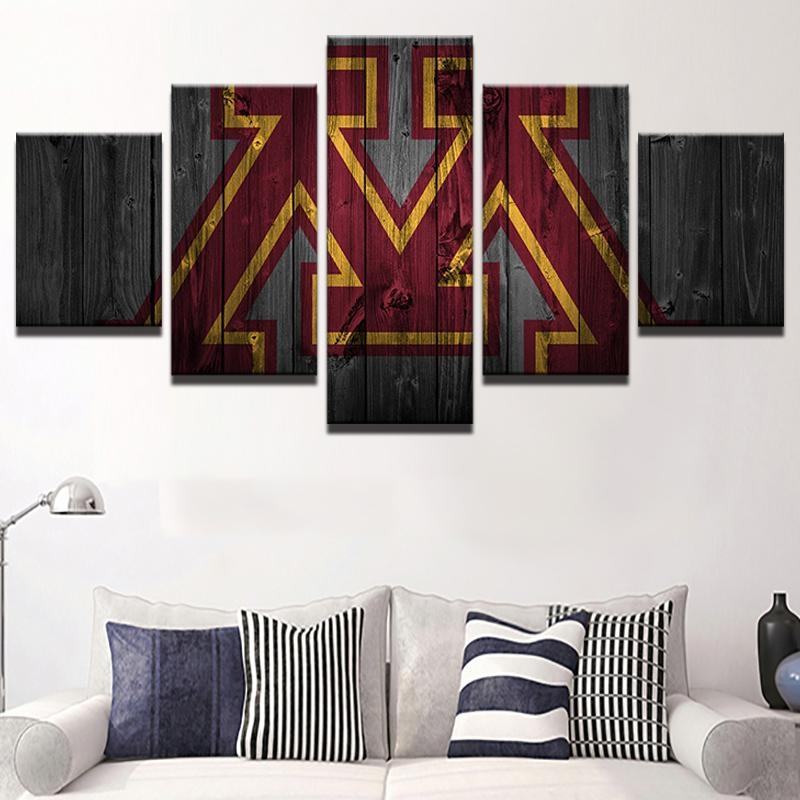 Minnesota Gophers College Barnwood Style Sport Leinwandbilder Kunstdrucke  