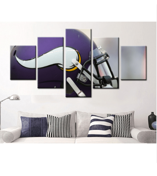 Minnesota Vikings Helmet Sport Leinwandbilder Kunstdrucke Rahmen