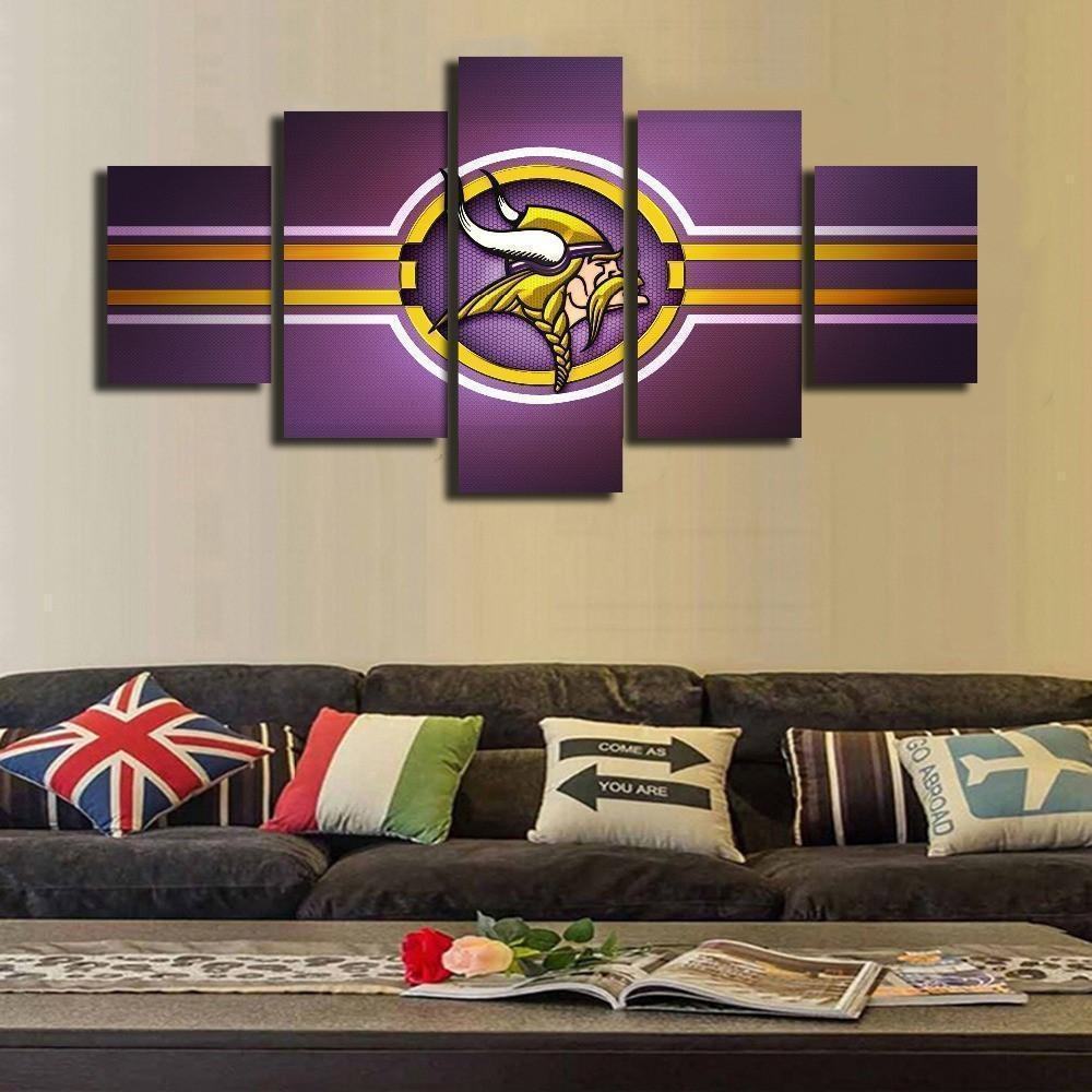 Minnesota Vikings Purple Logo Football Leinwandbilder Kunstdrucke  