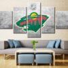 minnesota wild logo 1 ice hockey leinwandbilder kunstdrucke rahmen 8158