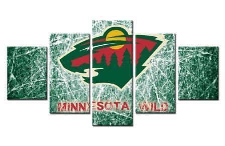 Minnesota Wild NHL Team Ice Rink – Sport Leinwandbilder für Eishockey-Liebhaber