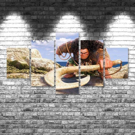 Moana Karikatur Leinwandbilder Kunstdrucke Rahmen