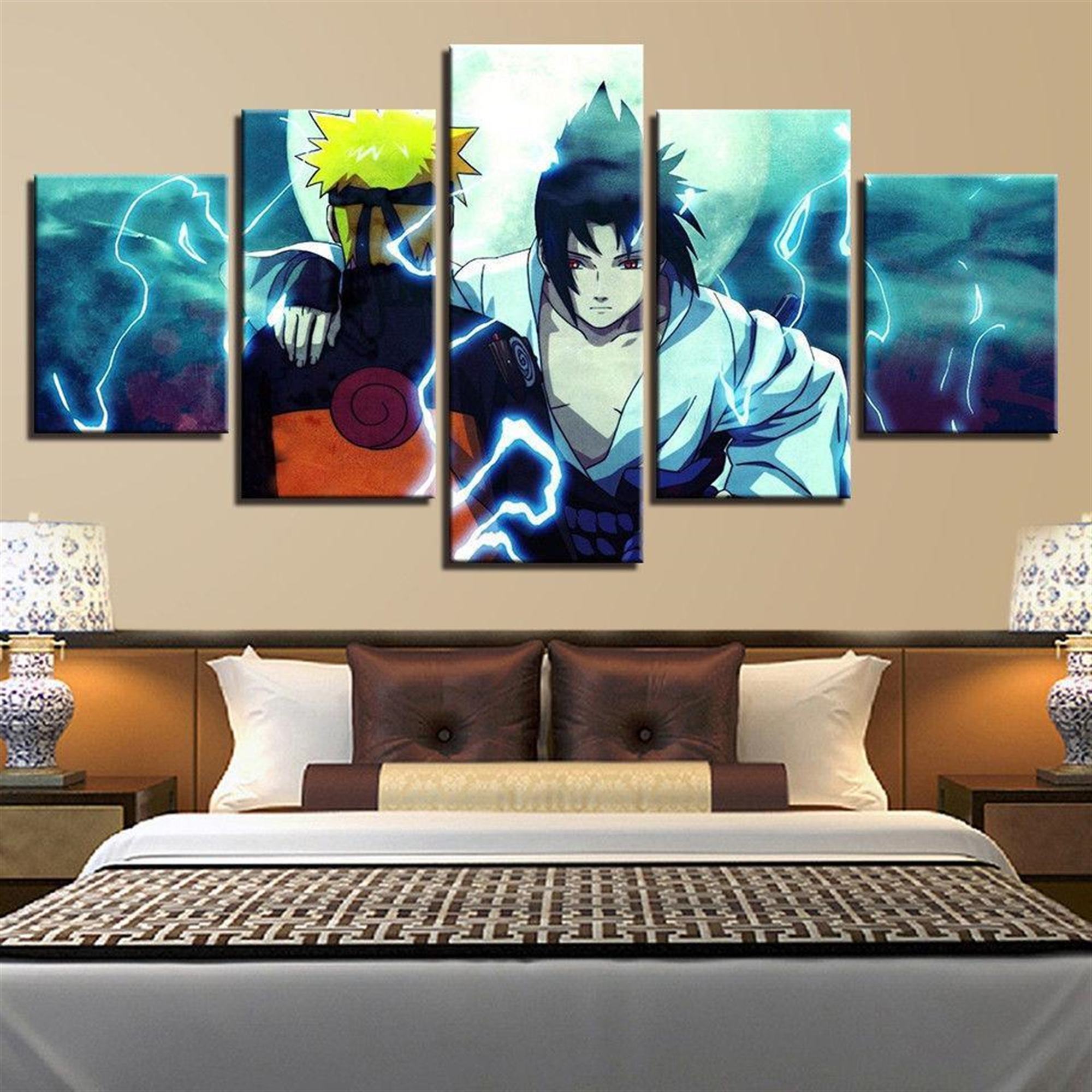 Modern Naruto & Sasuke Anime Leinwandbilder Kunstdrucke Rahmen