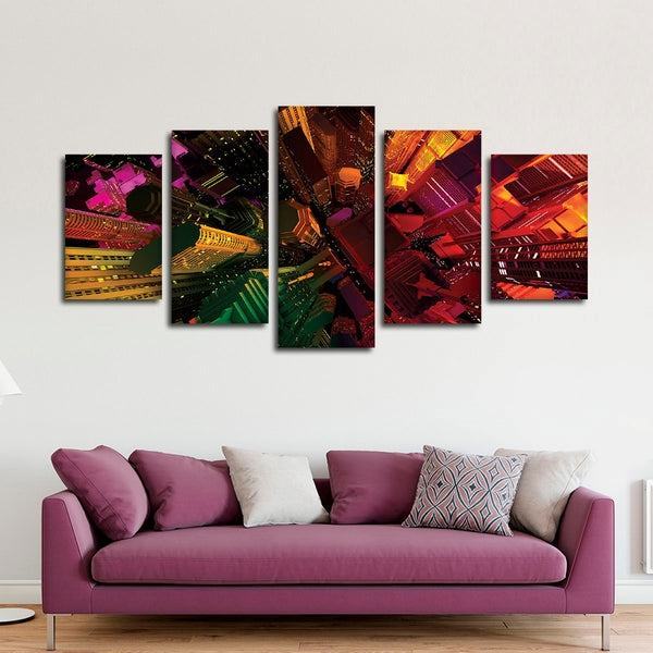 Modernes Stadtkonzept Leinwandbilder Kunstdrucke Rahmen