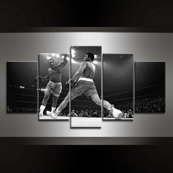 Mohamed Ali Boxkampf – Sport Leinwanddrucke für Boxliebhaber