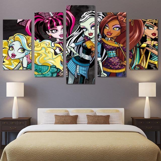 Monster High Karikatur Leinwandbilder Kunstdrucke Rahmen