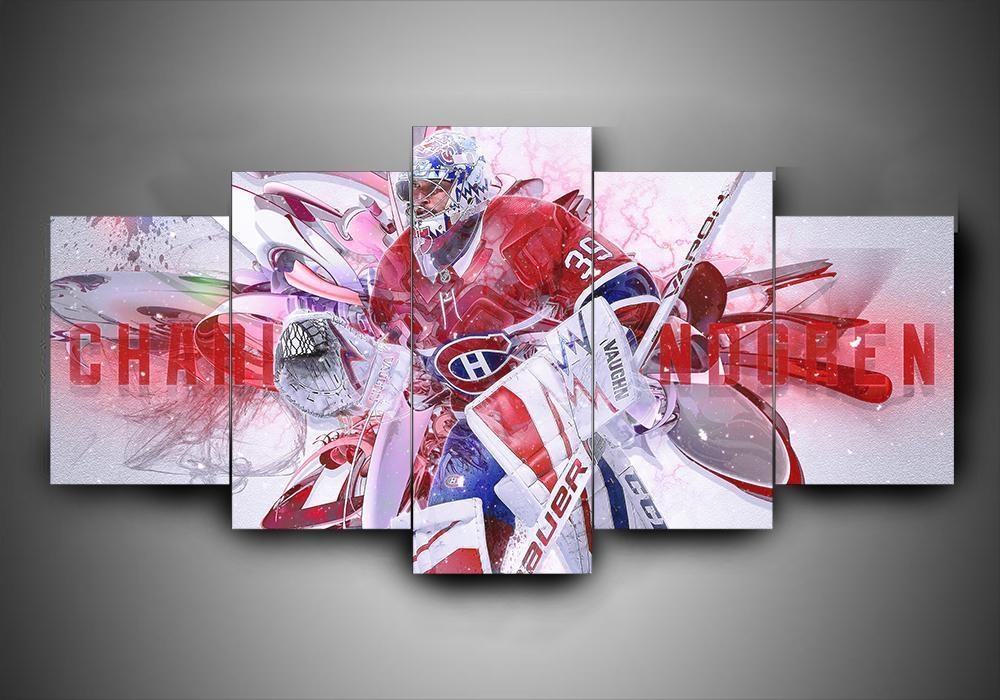 Montreal Canadiens Charlie Lindgren – Leinwanddruck für Lindgren Anhänger
