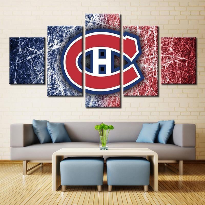 Montreal Canadiens Logo Ice Hockey Leinwandbilder Kunstdrucke  