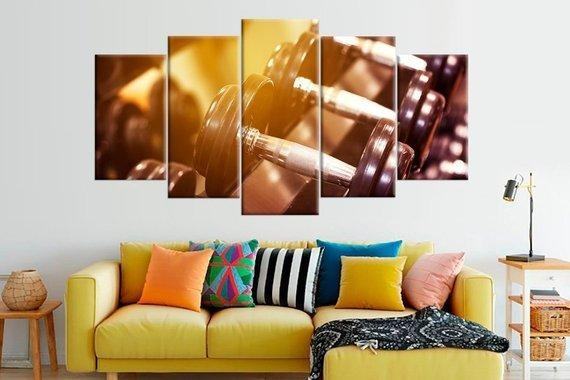 Motivation Crossfit Langhantel Workout – Leinwanddruck für Fitnessbegeisterte