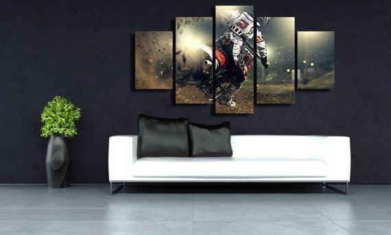 Motocross Large – Leinwanddruck für große Motocross Fans