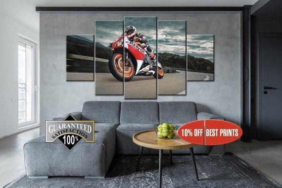 Motorcross Rennmotorrad 2 – Leinwanddruck für Motorsport Enthusiasten