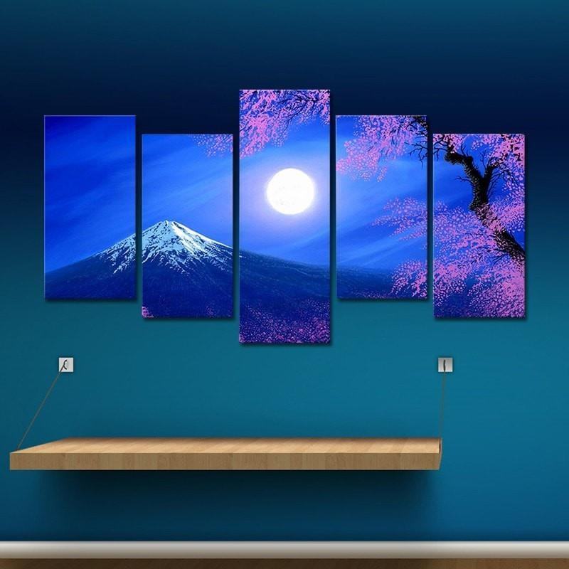 Mount Fuji Cherry Blossom Landscape Nature Leinwandbilder Kunstdrucke  