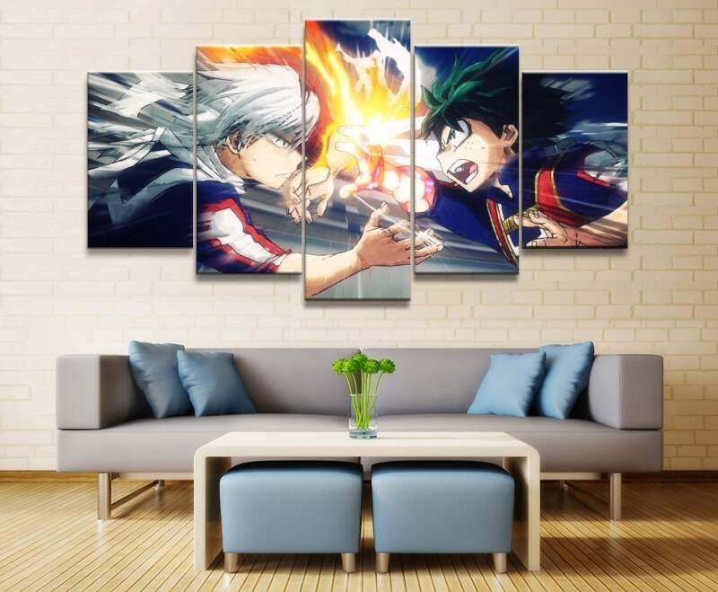 My Hero Academia Todoroki And Midoriya 1 Anime Leinwandbilder Kunstdrucke  