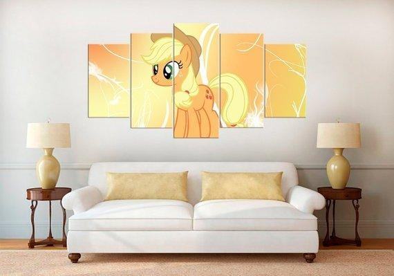 My Little Pony Applejack Nursery Karikatur Leinwandbilder Kunstdrucke Rahmen