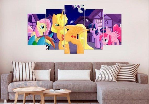 My Little Pony Nursery Karikatur Leinwandbilder Kunstdrucke Rahmen
