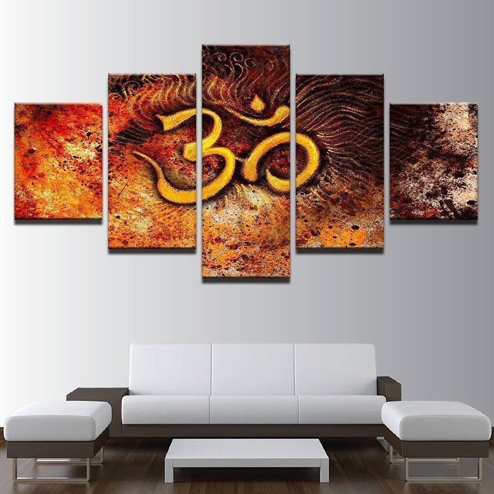 Mystical Om Religion Leinwandbilder Kunstdrucke Rahmen