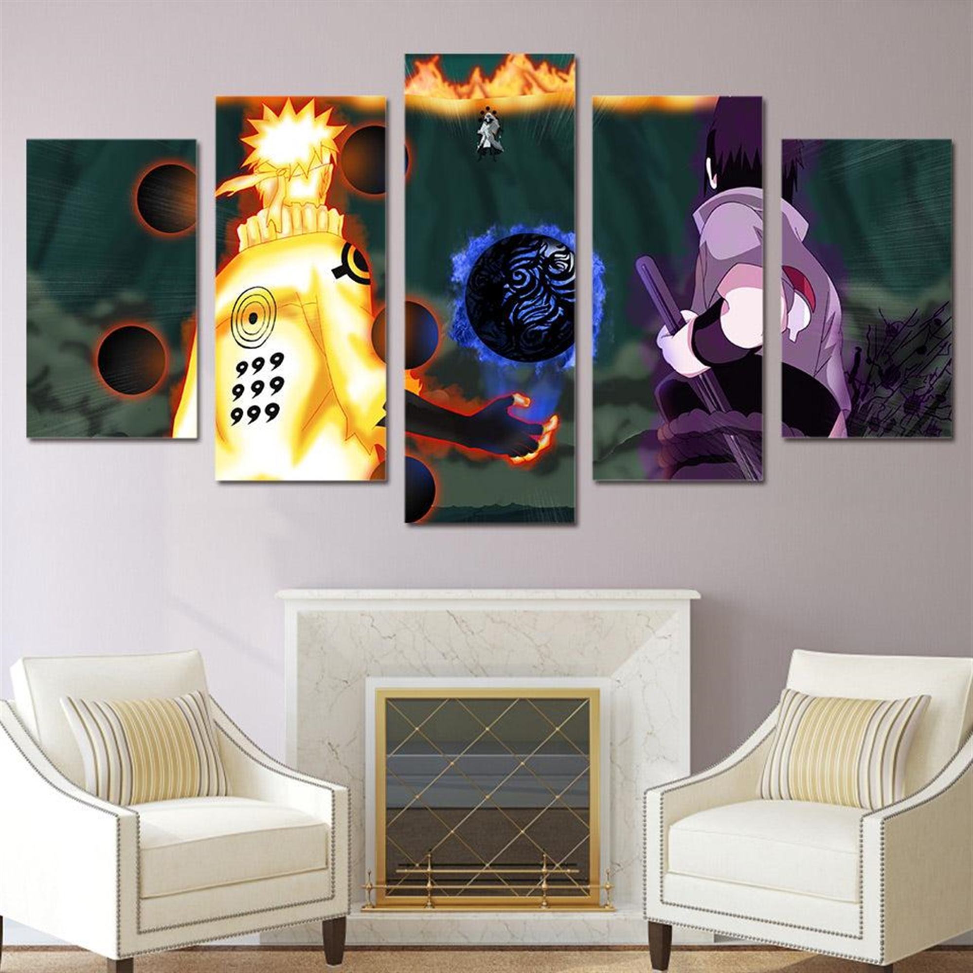 Naruto & Sasuke Vs Madara Leinwandbilder Kunstdrucke Rahmen
