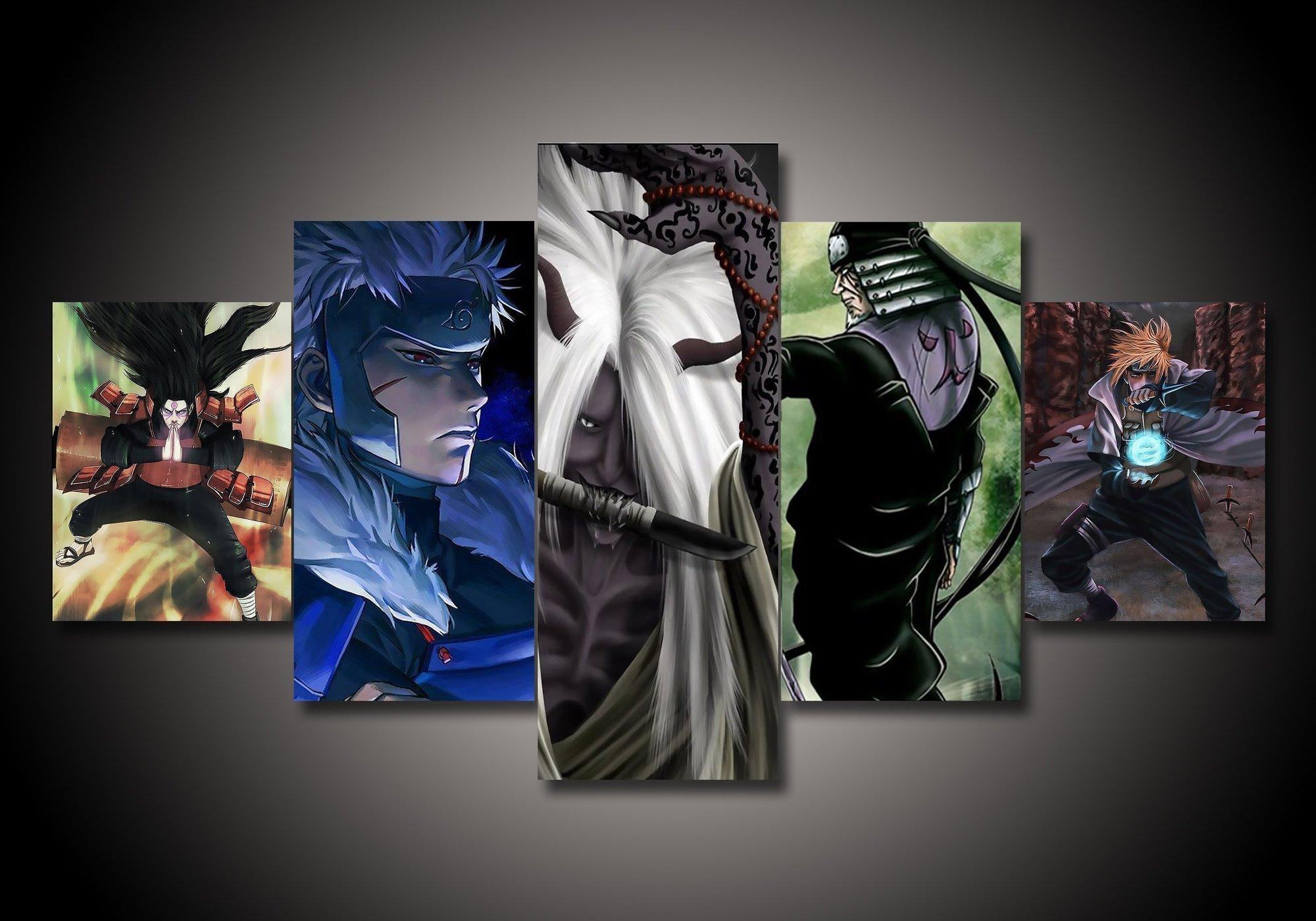 Naruto 5 Anime Leinwandbilder Kunstdrucke Rahmen