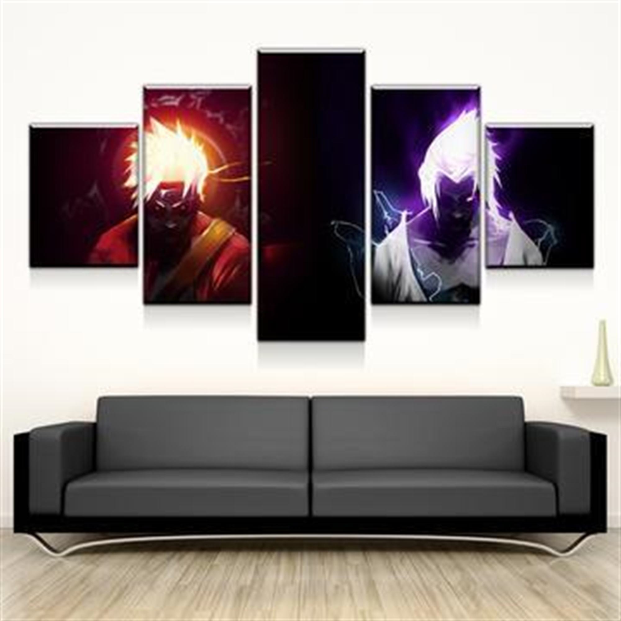 Naruto And Sasuke Lightning Anime Leinwandbilder Kunstdrucke Rahmen