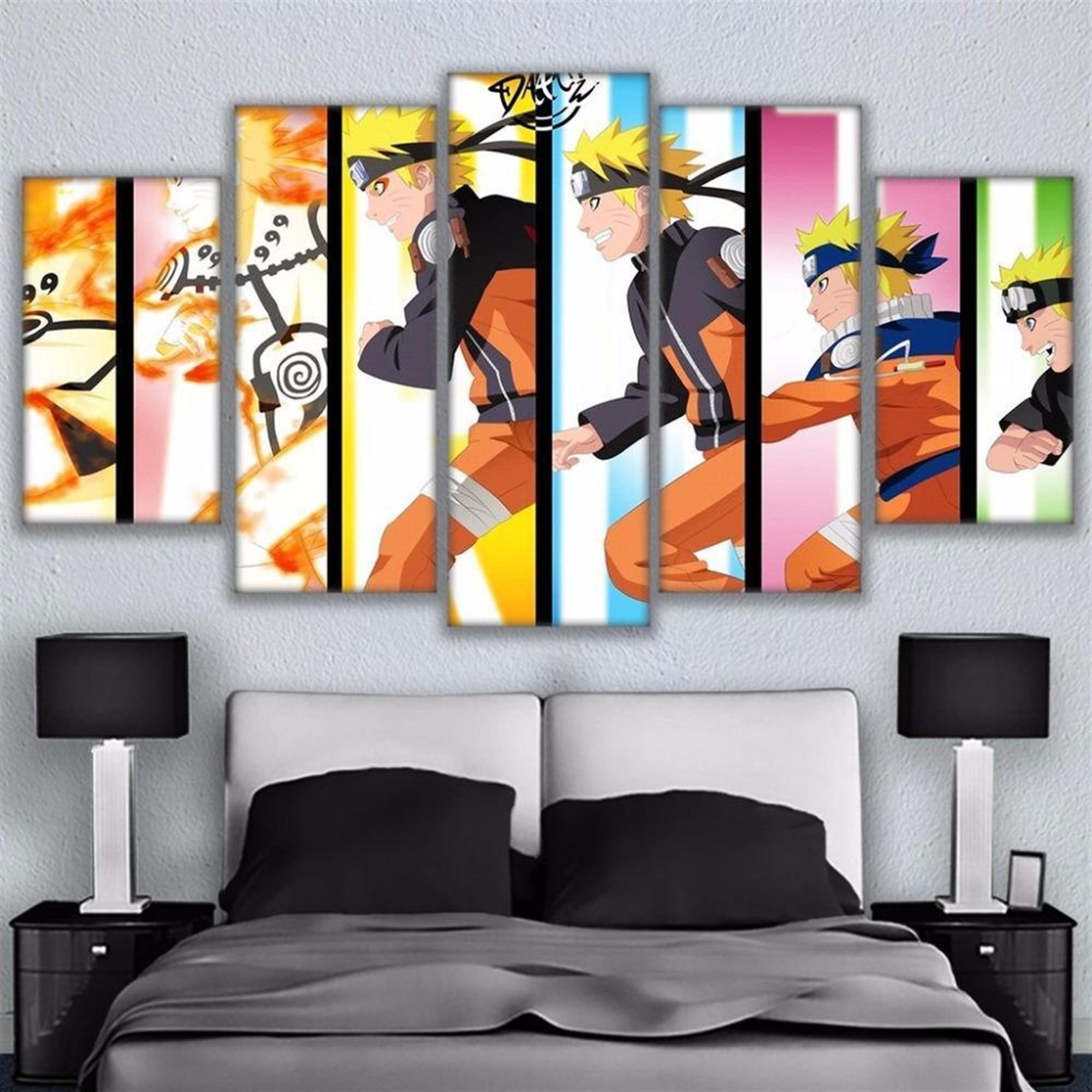 Naruto Collage Anime Leinwandbilder Kunstdrucke Rahmen