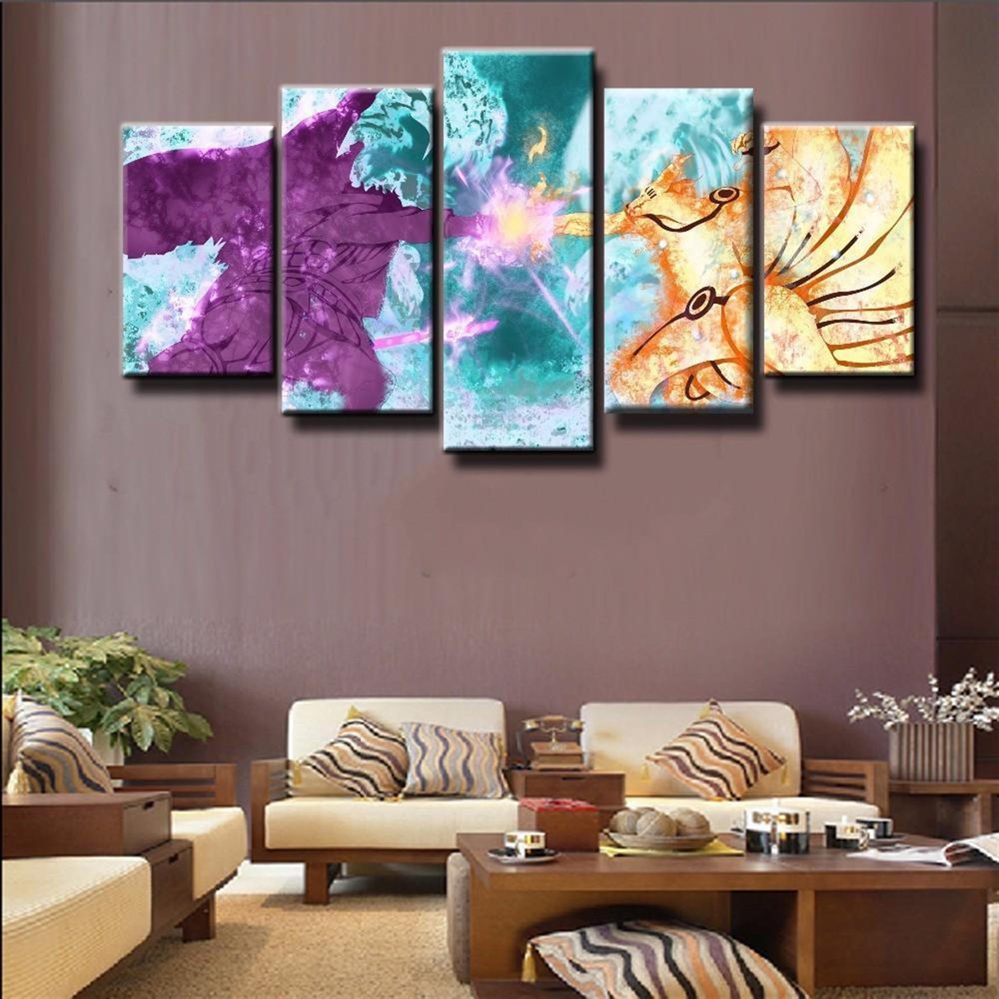 Naruto Fight Karikatur Leinwandbilder Kunstdrucke Rahmen