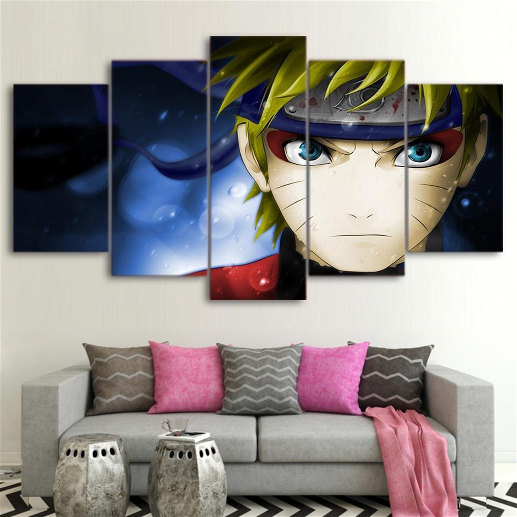 Naruto In The Rain Anime Leinwandbilder Kunstdrucke Rahmen