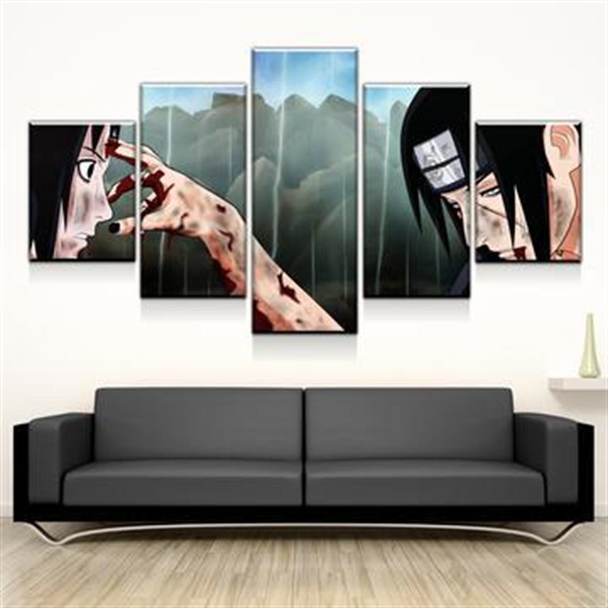 Naruto Itachi And Sasuke Bloody Anime Leinwandbilder Kunstdrucke Rahmen