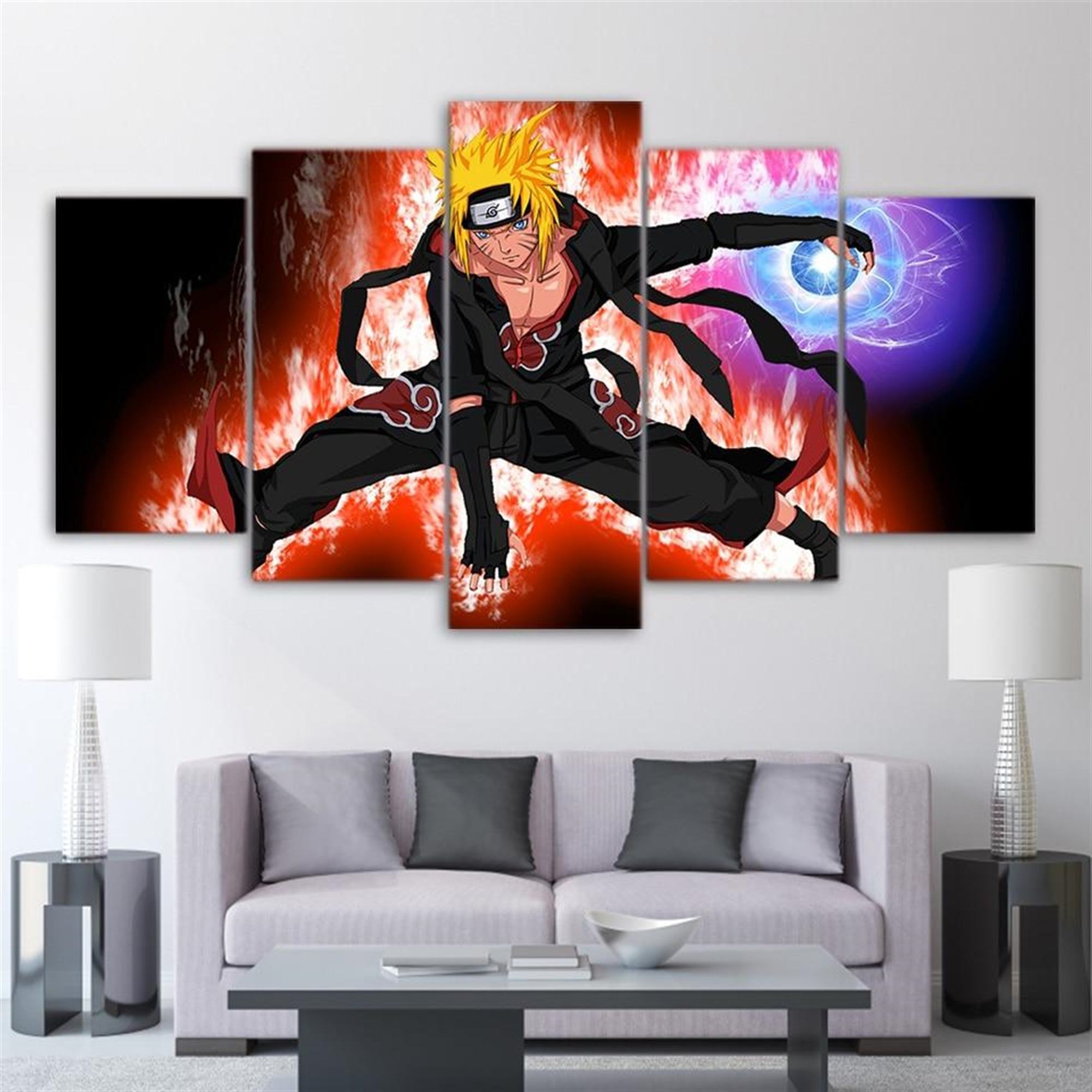 Naruto Powerfull Anime Leinwandbilder Kunstdrucke Rahmen