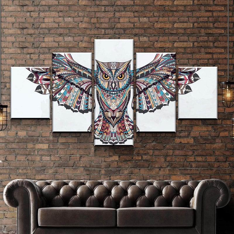 Native Indian Owl Leinwandbilder Kunstdrucke Rahmen