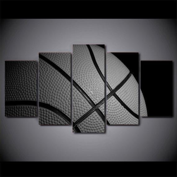 NBA Basketball Leinwandbild – Sport Wandbild für Basketballfans Wohnzimmer und Gaming-Zimmer