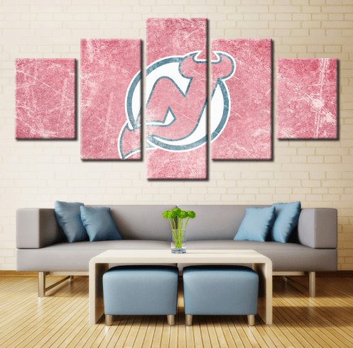 New Jersey Devils 3 Eishockey – Leinwanddruck für Eishockey Liebhaber