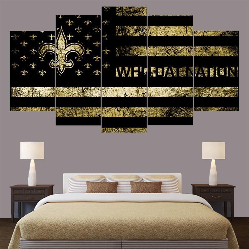 New Orleans Saints Football American Flag Sport Leinwandbilder Kunstdrucke  