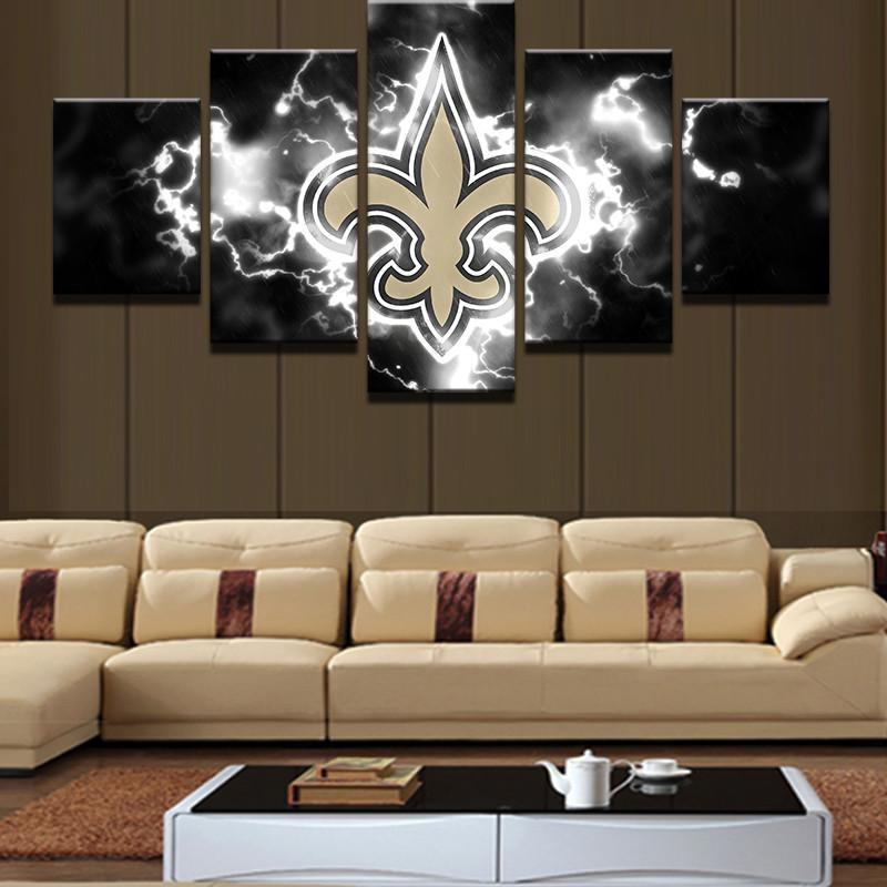 New Orleans Saints Football Who Dat – Leinwanddruck für Saints Enthusiasten