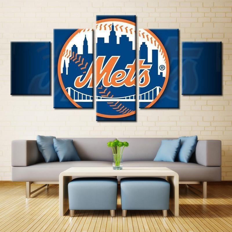 New York Mets Logo Poster Baseball Leinwandbilder Kunstdrucke  